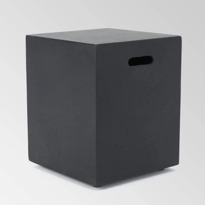 Oana 7pc Acacia V-Shaped Sectional Sofa With Fire Pit Set - Gray/Dark Gray - Christopher Knight Home 5 Oana 7pc Acacia V-Shaped Sectional Sofa With Fire Pit Set - Gray/Dark Gray - Christopher Knight Home - Image 5