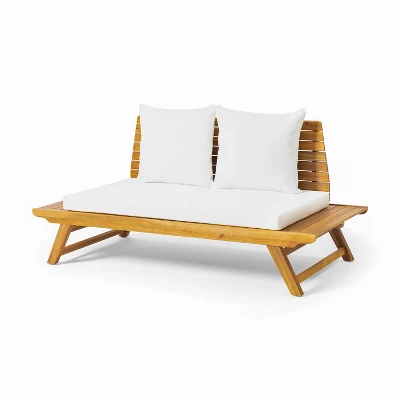 Christopher Knight Home Sedona Outdoor Acacia Wood Loveseat With Cushions 10 Christopher Knight Home Sedona Outdoor Acacia Wood Loveseat With Cushions - Image 10