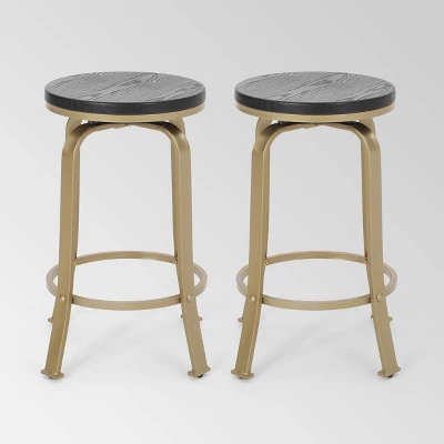 Set Of 2 Skyla Modern Industrial Swivel Counter Height Barstool - Christopher Knight Home 7 Set Of 2 Skyla Modern Industrial Swivel Counter Height Barstool - Christopher Knight Home - Image 7
