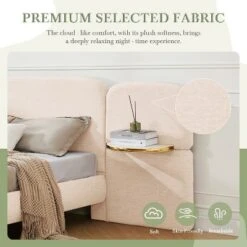 Christopher Knight Home Lindis Modern Upholstered Bed With 2 Built-in Shelves 12 Christopher Knight Home Lindis Modern Upholstered Bed With 2 Built-in Shelves -FurniVerse Store GUEST f065e815 75b2 42ec a690 6dad82833a7a