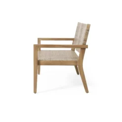 Christopher Knight Home Kiara Outdoor Wicker And Acacia Wood Loveseat, Light Brown -FurniVerse Store GUEST f08d354b 2b70 4bf8 9604 7561a210c932