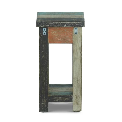 Meader Boho Handmade Distressed Mango Wood End Table - Christopher Knight Home 6 Meader Boho Handmade Distressed Mango Wood End Table - Christopher Knight Home - Image 6