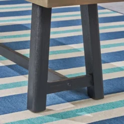 Baxley 6pc Acacia Dining Set With Bench - Sandblast Gray/Gray - Christopher Knight Home -FurniVerse Store GUEST f1cc6df6 efac 4983 b640 b61dbaaf9793