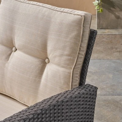 Sanger Wicker Sofa - Gray/Beige - Christopher Knight Home 1 Sanger Wicker Sofa - Gray/Beige - Christopher Knight Home