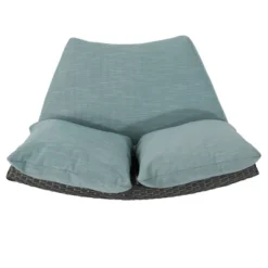 Christopher Knight Home 2pc Newton Wicker Outdoor Patio Curved Loveseat Sectional With Cushions Gray/Teal -FurniVerse Store GUEST f2d84d6f c540 419d a4be 7482f4e4d000