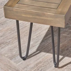 Jane Wood/Metal Patio Industrial Bench - Gray - Christopher Knight Home -FurniVerse Store GUEST f441105e 42a6 4615 8d69 4b206948e914