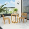 Christopher Knight Home Hermosa 3-Pieces Acacia Wood Dining Set, Teak