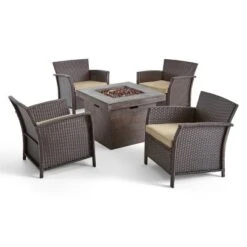 Christopher Knight Home Raina Outdoor Wicker 5 Piece Club Chair And Fire Pit Set With Cushion 20 Christopher Knight Home Raina Outdoor Wicker 5 Piece Club Chair And Fire Pit Set With Cushion -FurniVerse Store GUEST f556cf1a 3c83 4064 ad1c 39e749bbefe0