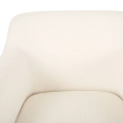 Alphonse Contemporary Boucle Fabric Arm Chair Ivory/Matte Black - Christopher Knight Home -FurniVerse Store GUEST f57cbe83 aed9 48a8 98e5 743e9aff6fd3