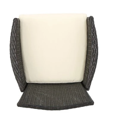 Christopher Knight Home Algoma Outdoor Acacia Wood And Wicker 9 Piece Dining Set With Cushion 9 Christopher Knight Home Algoma Outdoor Acacia Wood And Wicker 9 Piece Dining Set With Cushion - Image 9