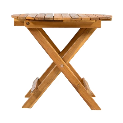 Christopher Knight Home Forrest Outdoor Foldable And Adjustable Acacia Wood Accent Table 7 Christopher Knight Home Forrest Outdoor Foldable And Adjustable Acacia Wood Accent Table - Image 7