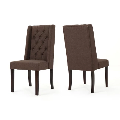 Set Of 2 Blythe Tufted Dining Chairs - Christopher Knight Home 4 Set Of 2 Blythe Tufted Dining Chairs - Christopher Knight Home - Image 4
