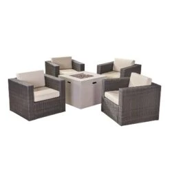 Christopher Knight Home Puerta Outdoor Wicker 5 Piece Swivel Club Chair And Fire Pit Set With Cushions 20 Christopher Knight Home Puerta Outdoor Wicker 5 Piece Swivel Club Chair And Fire Pit Set With Cushions -FurniVerse Store GUEST fa1d6ac4 c99e 455b 8722 aecf3ac8410e