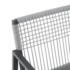 Christopher Knight Home Brooks 7 Pcs Outdoor Aluminum And Wood Dining Set With Woven Rope, Gray/Black/Silver -FurniVerse Store GUEST fae48ec5 c9ce 4b2c 9c5c 1c04a927fb86