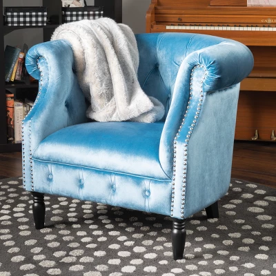 Akira New Velvet Club Chair - Christopher Knight Home 1 Akira New Velvet Club Chair - Christopher Knight Home