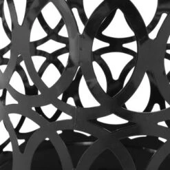 Iron Cut Design Outdoor End Tables, Modern Cylindrical Patio End Table, Outdoor Side Table With Overlapping Circle Pattern -Christopher Knight Home -FurniVerse Store GUEST fb88f6a9 b426 4df8 810b 49636d54ee40