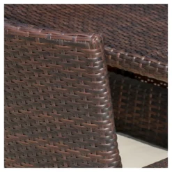 McNeil 7pc Wicker Dining Set With Cushions: Weather-Resistant, Oval Table, Polyester - Christopher Knight Home -FurniVerse Store GUEST fb9d90c4 78a4 403d 9b7d 727bc752e04e