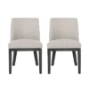 Christopher Knight Home Set Of 2 Camas Upholstered Dining Chairs Light Gray/Weathered Gray