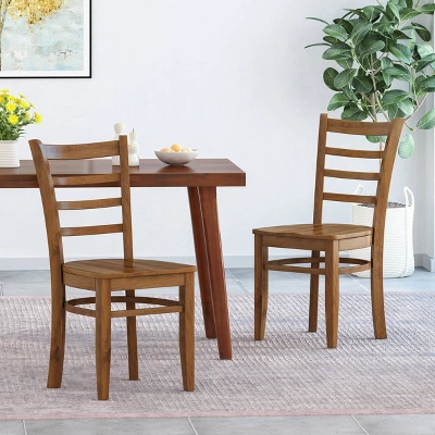 Set Of 2 Prestage Farmhouse Wooden Dining Chairs - Christopher Knight Home 1 Set Of 2 Prestage Farmhouse Wooden Dining Chairs - Christopher Knight Home