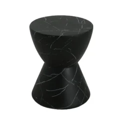 Christopher Knight Home Urkta Hourglass-shaped Light Weight Concrete Side Table,Black Marble -FurniVerse Store GUEST ff1203ad 06ff 496a ac5d ada65b34da65
